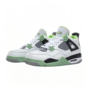 Trendy White Green Color Block Mid Top Sneakers for Men Women Retro Mesh Panel Casual Footwear Shock Absorbing Non Slip Streetwear Shoes Stylish Daily Walking Athletic Sneakers