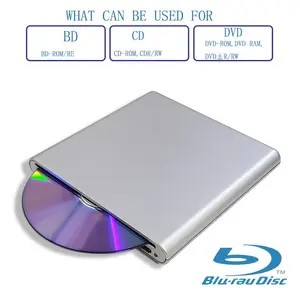 External Blu-Ray Drive with USB 3.0, Bd-ROM Player for Blu-Ray Playback, DVD Burner, Model B0270, Compatible with Blu-Ray Media