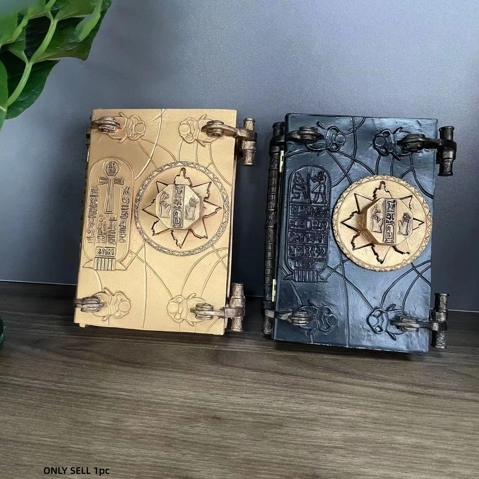 Creative Magic Book Design Resin Ornament, 1/2 Counts Death Book Decorative Figurines, Desktop Ornament for Home Office School, Collectible Room Decor, Desktop Decoration Ornament, Decorative Ornaments