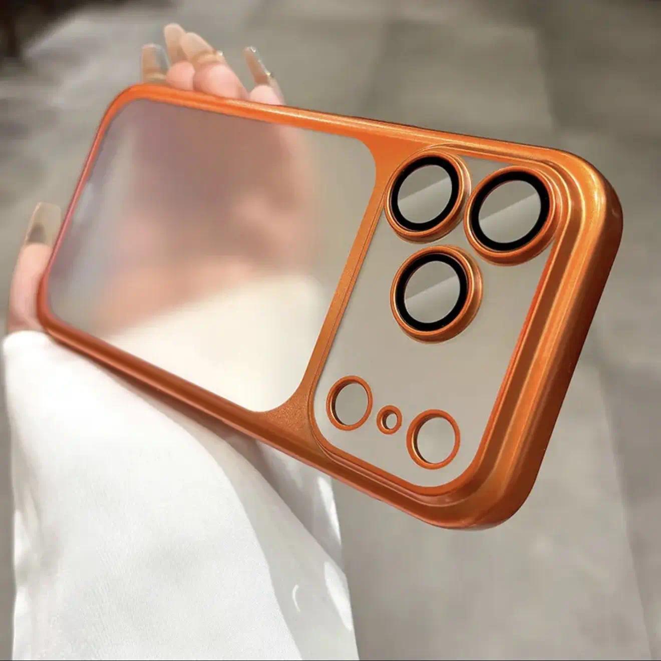 frosted electroplated PC ultra-thin shockproof  16 lens protector case For iPhone 11-17 Pro Max phone case,