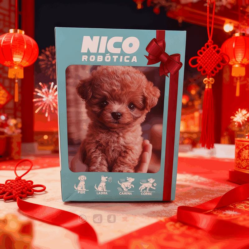 NICO ROBÓTICA 2025 Interactive Robotic Puppy CN10916319 Battery Powered with AA Batteries Standing Running Walking Barking & Playful Behaviors Smart Dog Surprised Christmas Gift cat  teddy  bear  zoo boom  bag toy  golden  freddy mighty  miner  deck