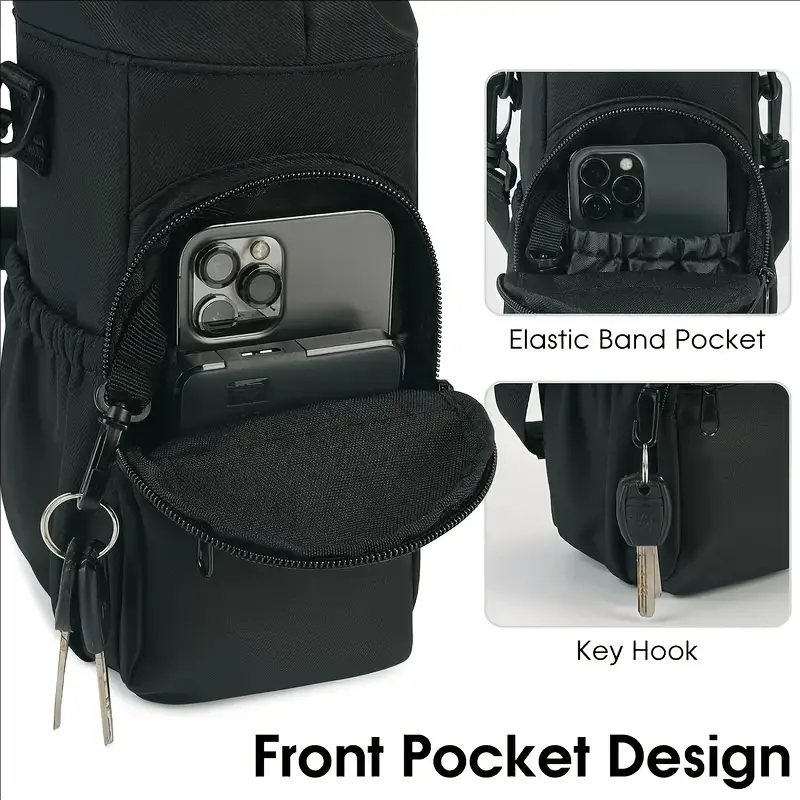 Casual Daypack Backpacks, Popular One-shoulder Cross-body Kettle Bag, Multi-functional Mobile Phone Bag, Adjustable Shoulder Strap, Durable Fabric, Must-have for Outdoor Sports, Travel, Fitness And Hiking, Christmas, Thanksgiving