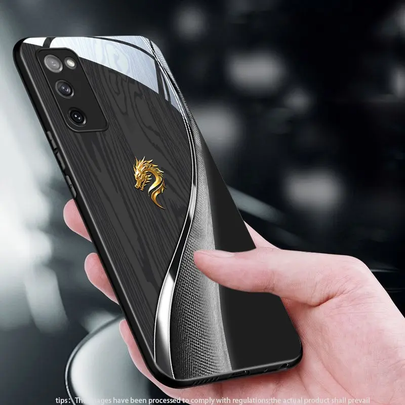 Dragon Travels the World for Samsung Galaxy S7,S7 Edge,S8,S8+,S9,S9+,S10,S10e,S10 Lite,S10+,S20,S20 FE,S20+,S20 Ultra,S21,S21 FE,S21+,S21 Ultra Protective Shockproof Hard Case Glass tempered light luxury new styles Phone Case