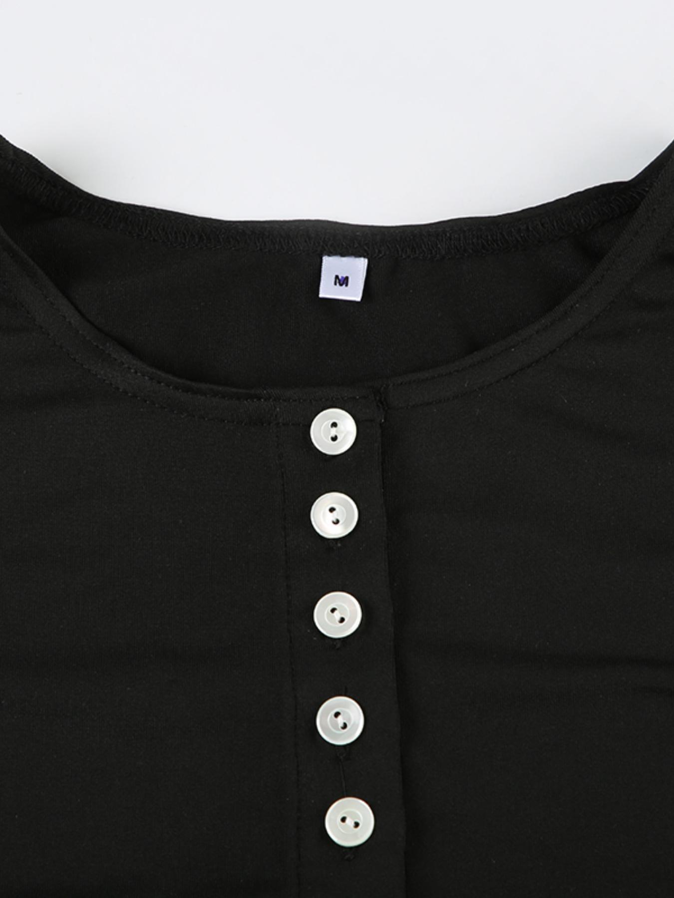 Women's Plain Button Closure Tank Top, Casual Sleeveless Top for Summer, Fashion Women's Top for Lady Daily Wear, Casual Cami Top