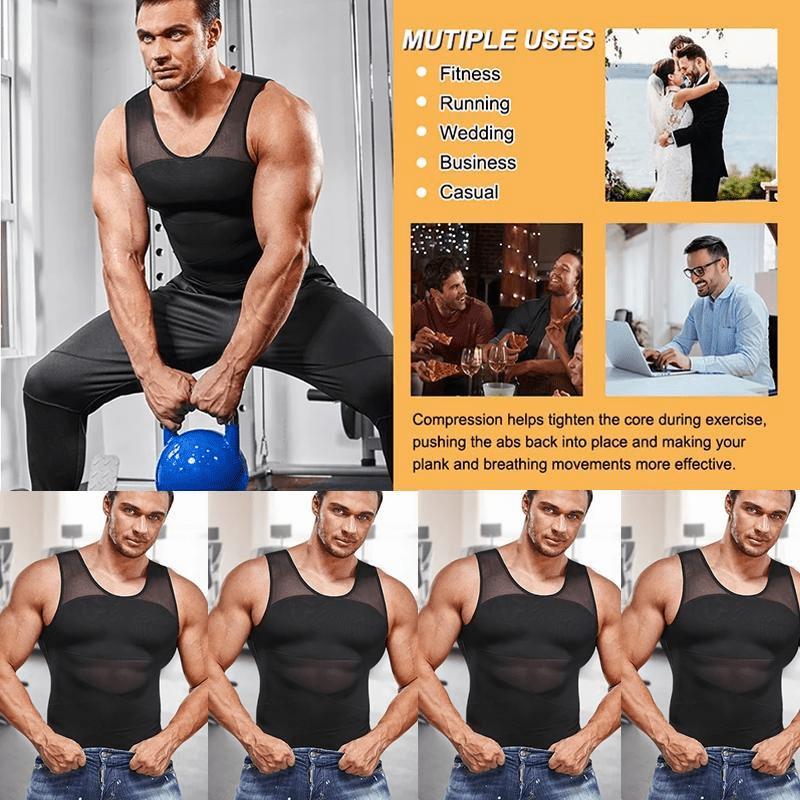 Compression Shirts Tummy Control Gynecomastia Shapewear Seamless Moobs Undershirt Body Shaper Vest for Healthy Shaping Corset Abdomen Men's Breathable Quick-Dry Tank Tops calf  leather High Waisted Leggings