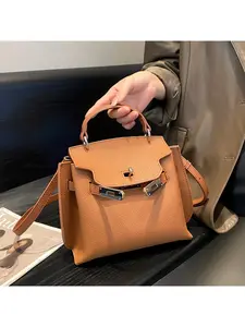 Premium first-layer cowhide Kelly bag 2025 new leather women's bag trendy fashion handbag shoulder messenger bag