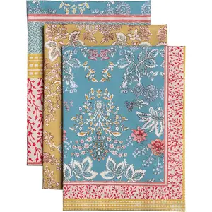 Kitchen Towels Set of 3 100% Cotton 27.50" x 20" Reusable Cloth Tea Dish Towels Absorbent with Hanging Loop for Kitchen Farmhouse Hotel Spring Summer - Marquise