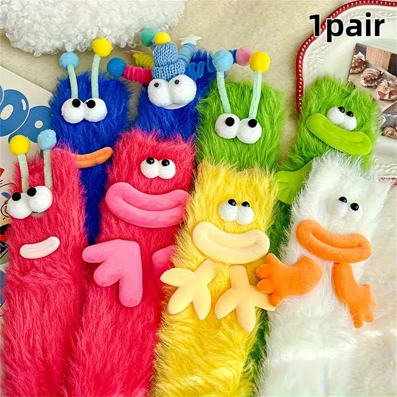 Unique Humorous Ugly Socks, Soft Comfortable Mid-Calf Socks, Comic Themed Socks for Fall and Winter, Breathable Soft Socks, Great Gift for Family