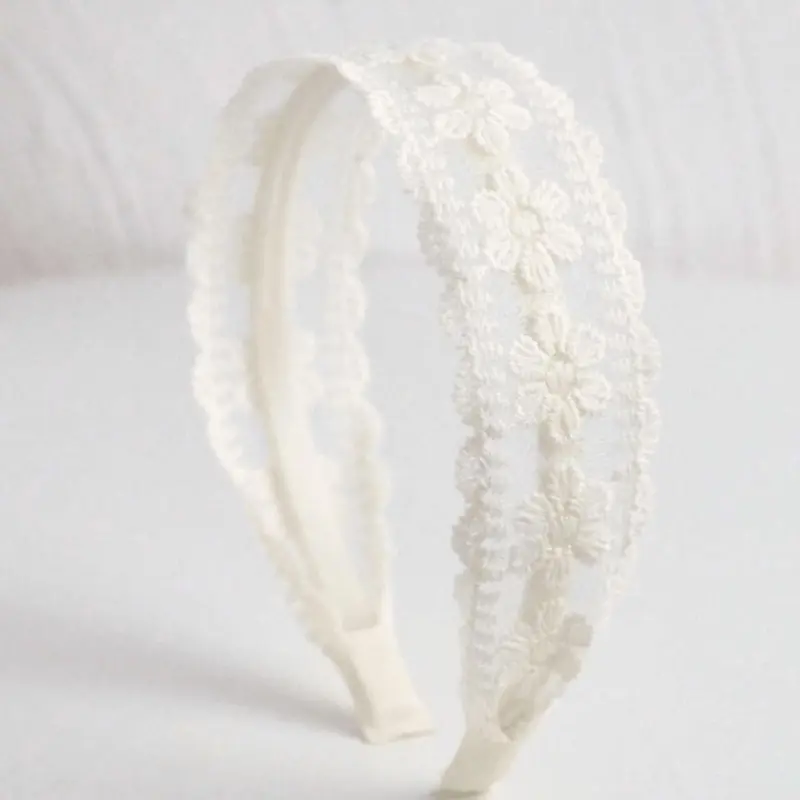 Embroidered Lace Headband, Wide Floral Design, Bohemian Style Hair Accessory, Perfect for Women, Valentine's Day Gift Idea