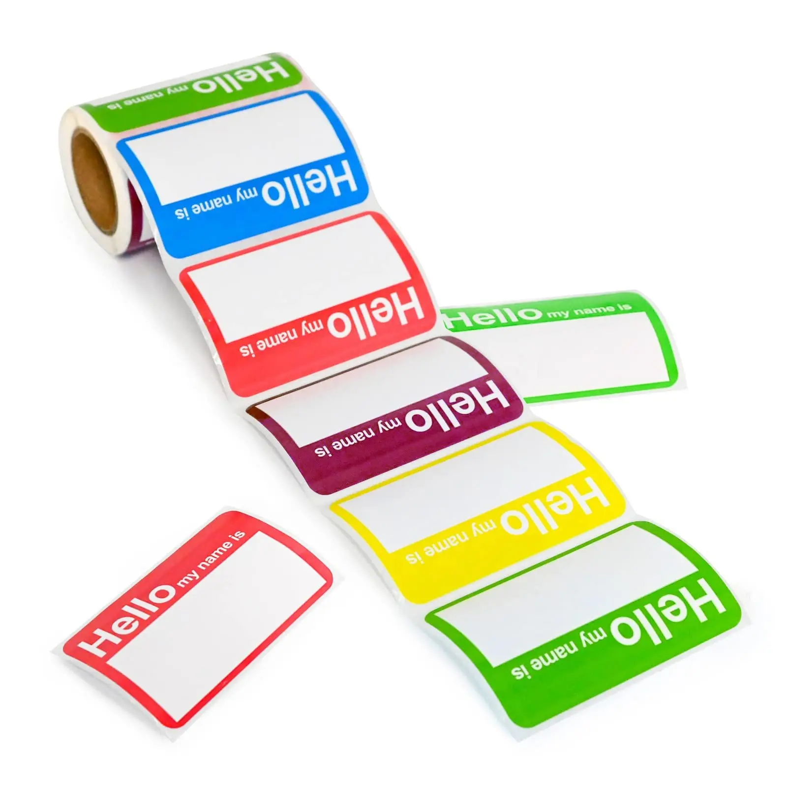 200pcs 3.5*2.25in Colorful Name Tag Stickers, Handwritten Name Stickers, Reward Stickers, Personalized Label Stickers for Kids & Adults