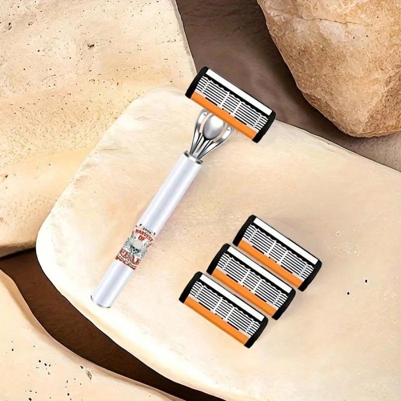 This classic men's razor comes with 72 ultra-sharp and durable blades, and its progressive design ensures a safe, smooth and painless shaving experience. Comes with 2 non-slip handles, perfect for holiday gifts This classic men's razor comes with 72 ultra-sharp and durable blades, and its progressive design ensures a safe, smooth and painless shaving experience. Comes with 2 non-slip handles, perfect for holiday gifts