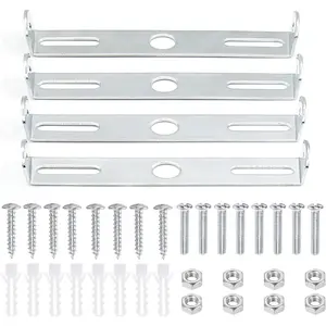 4 Packs  Light Fixture Mounting Bracket Square Kit,4.5 inch Ceiling Light Plate Wall Mounting Bracket Crossbar for Chandelier, Outdoor Lighting etc.(115x18mm)