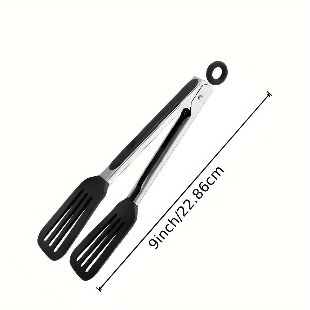 Stainless Steel Kitchen Tongs - Heavy Duty Cooking Tongs for BBQ, Grilling | Non-Slip Ergonomic Handle, Dishwasher Safe Utensils for Salad, Pasta, Hot Food Stainless Steel Food Tongs, Bread Serving Tongs