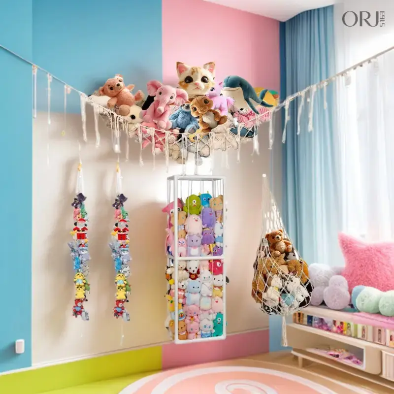 Plush Toy Hanging Strap, Practical Braided Rope Wall Organizer for Kids' Bedroom, Lightweight and Durable Home Decor Storage,Gothic,Halloween,DIY,Silver,Snowman,Gingerbread,Santa,Charms,birthstone,jewelry,,vintage,flower,,stainless,,jes,gold-plated,brass,