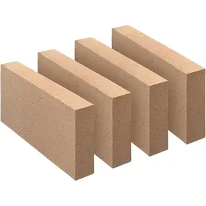 Food Grade 3000F Insulating Clay Fire Bricks 9"x4-1/2"x1-1/4" 4 Pack, Replacement for Wood Stoves Fireplaces Fire Pits Kilns Pizza Ovens