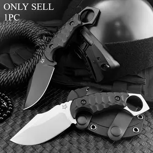 New Survival Fixed Blade Knife with Sheath 5Cr13Mov Blade Nylon Fiber Handle Outdoor Camping Knife EDC Cutting Jungle Survival Knife