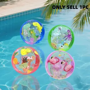 14 Inch Large Size Inflatable Summer Beach Ball for Indoor and Outdoor Games, PVC Pool and Lawn Decoration, Versatile Fun for Holidays