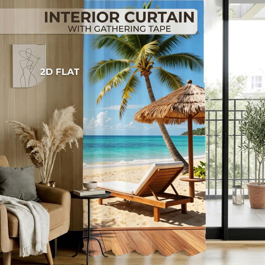 2Pcs Green Forest Bamboo Pattern Countryside Style Sun Blocking Curtains Digital Printed Rod Pocket, Window Treatment For Bedroom Office Kitchen Living Room Study Home Decor