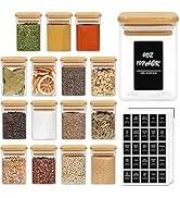 THE WELL KEPT 1.2 Gallon Wide Mouth Flour Sugar Storage Containers 2 Pcs, 4.6 Qt Glass Storage Containers with Lids, Large Pantry Glass Jar with Lid, Big Jars for Rice, Flour, Sugar, Cereal, Cookie, Coffee Kitchen Utensils
