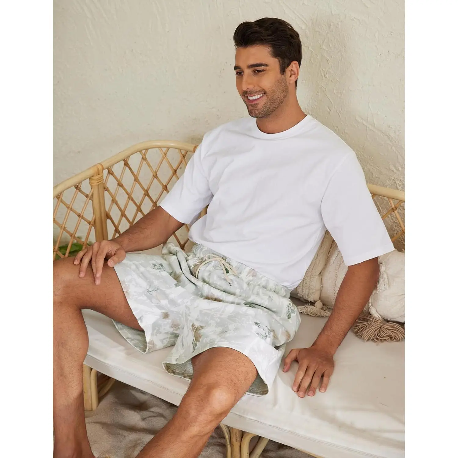 Men's Camo Print Swim Trunks