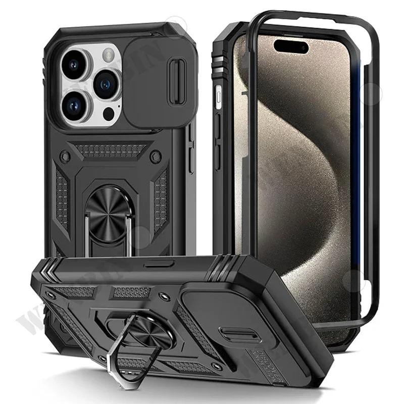 Case For iPhone 17 Pro Max 16 15 14 13 12 11 Pro Max Mini Plus 17e 16e Heavy Duty with Camera 360 Degree Kickstand Cover