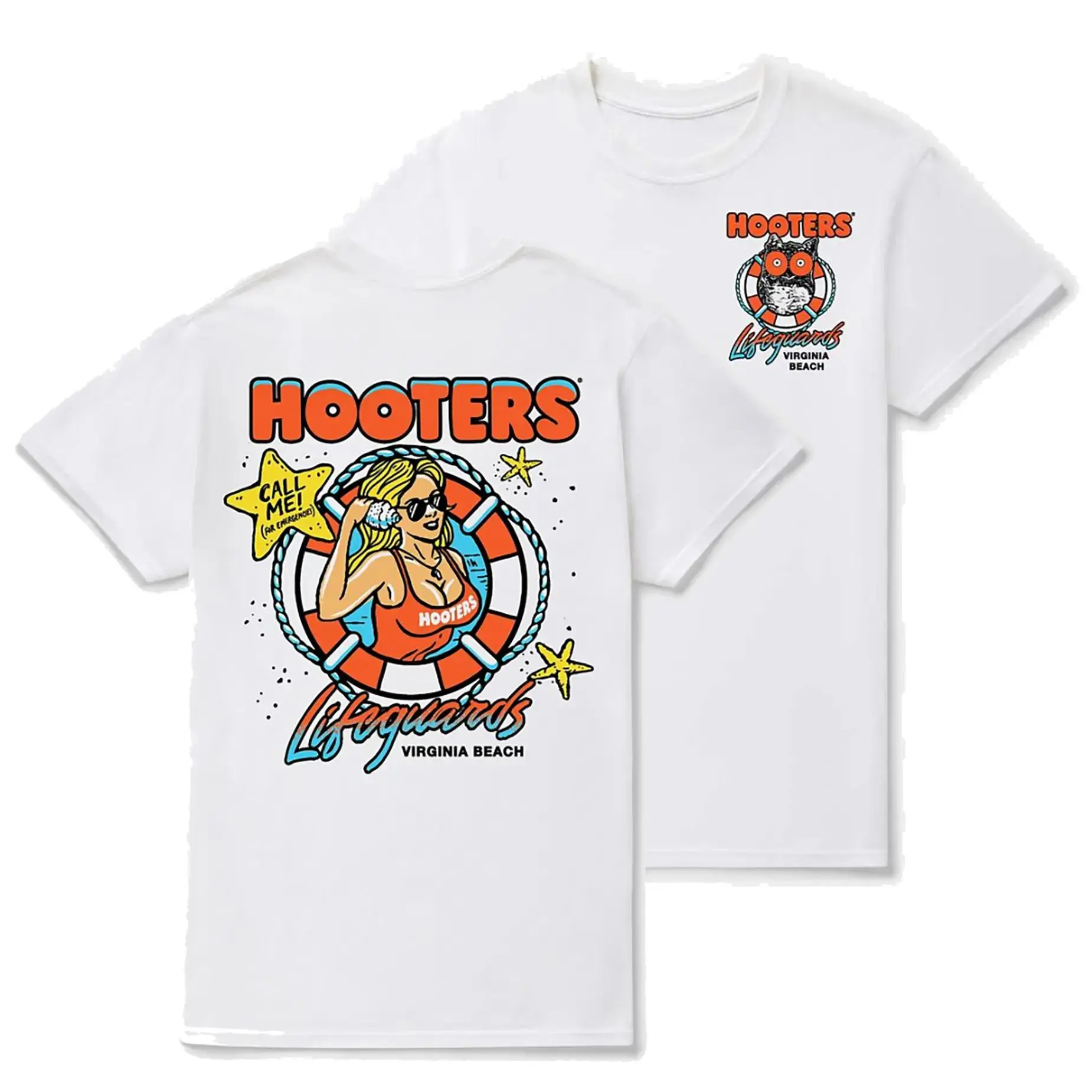 Vintage Retro Hooters Lifeguards T Shirt