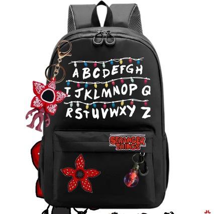 Stranger Things Backpack USB ChargingBackpack for Male and Female Students Fashionable and Versatile, Large Capacity