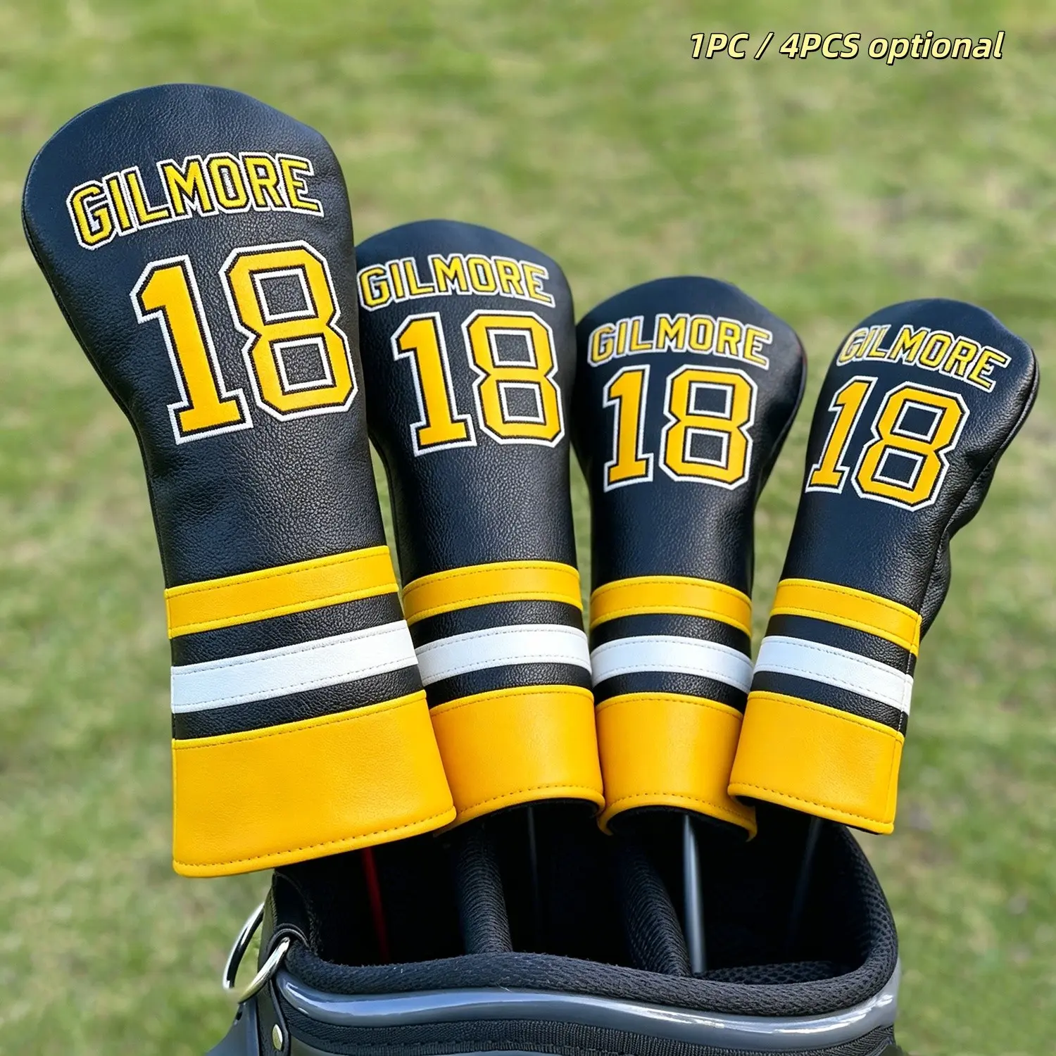 18 Golf Head Covers, Wooden Golf Club Head Covers, Protective Universal Golf Club Head Covers, Hot Selling Cross-Border Model