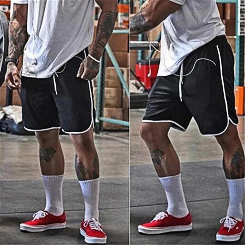 Kyn Apparel Summer Cool Breathable Quick Dry Casual Shorts Gym Bodybuilding Fitness Training Pants Mens Elastic Waist Mesh Sport Short Pants