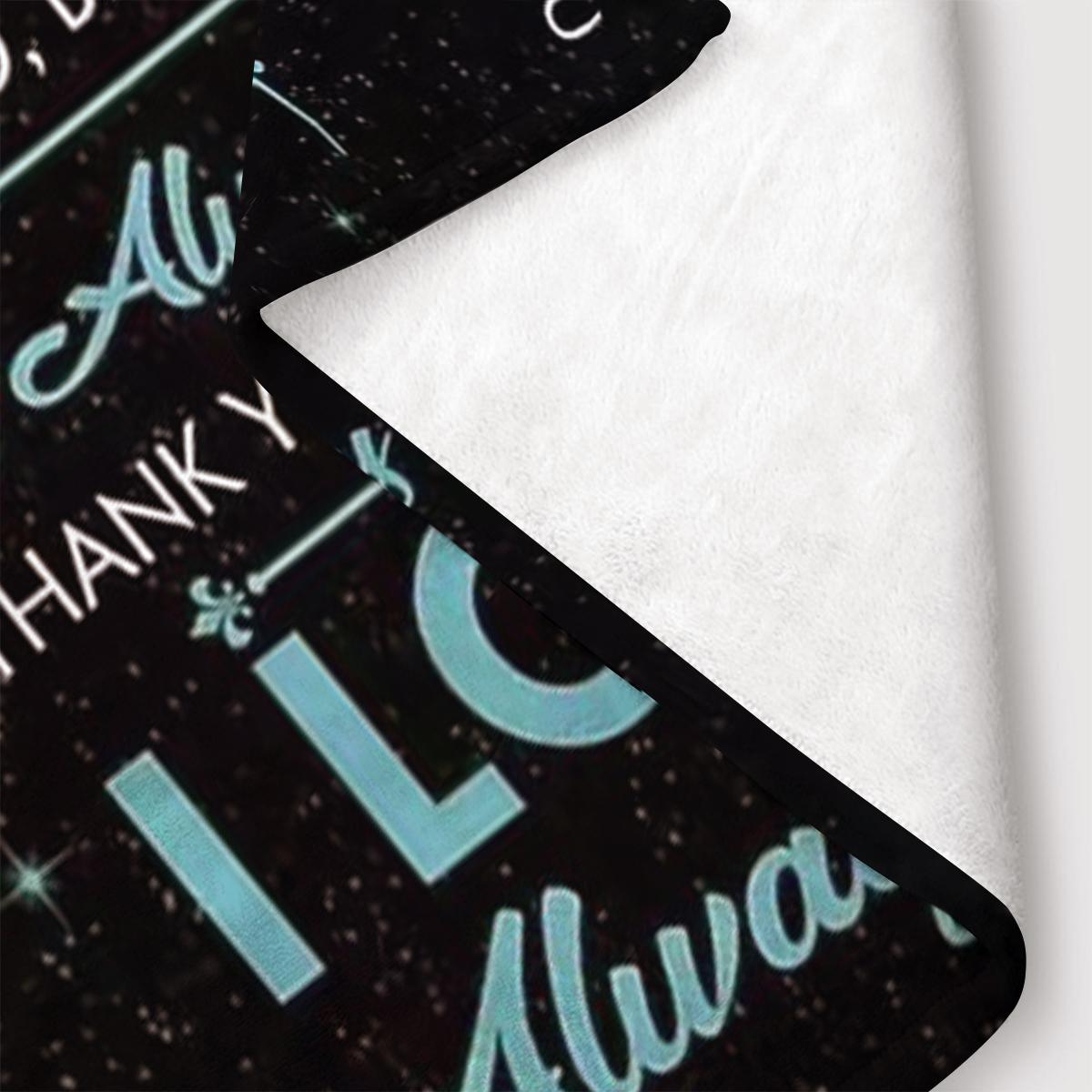 To My Dad Letter Print Soft Blanket, 1 Count Comfortable Throw Blanket, Air-conditioned Room Blanket, Warm Nap Blanket for Home & Office, Gift for Dad