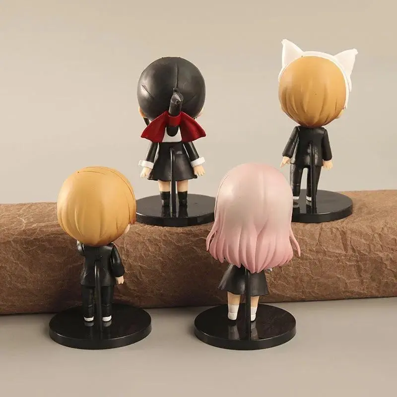 9cm 4pcs Shinomiya Kaguya Kaguya-sama Love Is War Shirogane Miyuki Fujiwara Chika Action Figure Toys Collection Christmas Gift