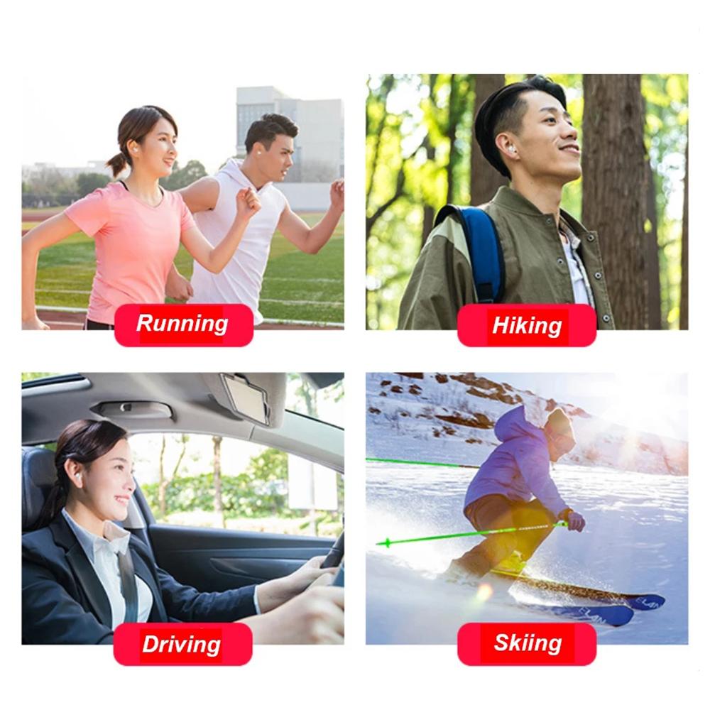 Mini TWS Wireless Bluetooth Headphones In-Ear Sleep Earbuds Stereo Sport Headset with Mic Long Standby HD Calling & Gaming