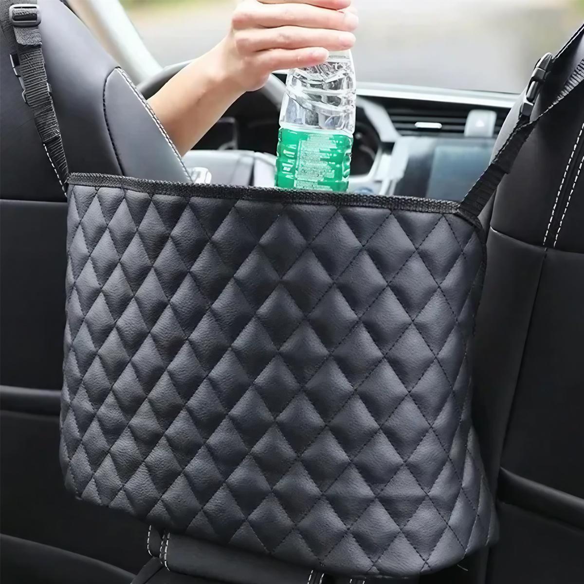 Car Seat Storage Bag, Quilted Design Car Seat Organizer, Car Seat Interval Storage Bag, Car Accessory, Universal Car Interior Accessories for Stowing & Tidying
