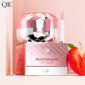 Qic Hydrating Lip Mask, Gentle Jelly Texture, Exfoliates Dead Skin, Improves Dark Lips, Includes Mirror Brush, Achieve Glossy Lips Anytime