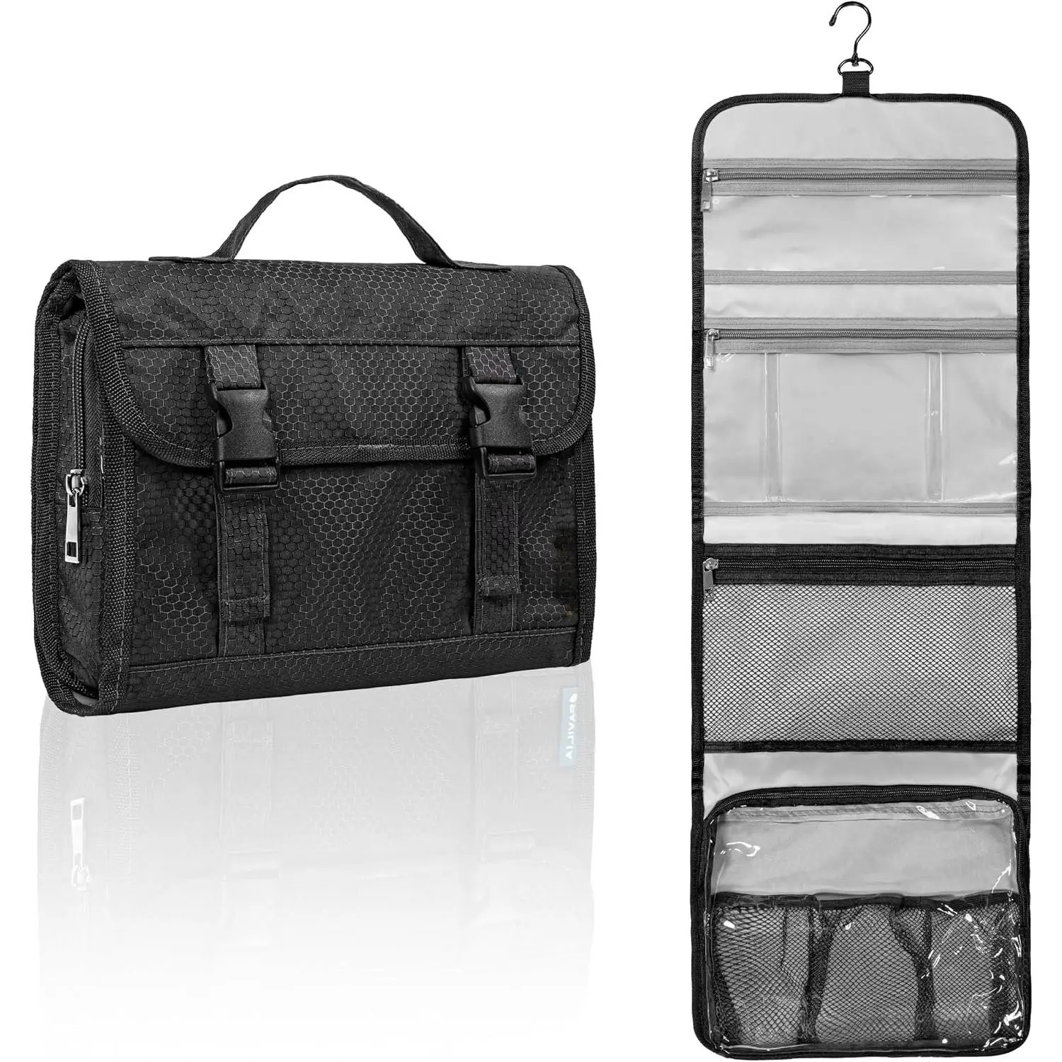 Travel  Toiletry Bag for Women Men, Large Capacity Makeup Bag Kit,   Storage Organizer Case for Bathroom Shower