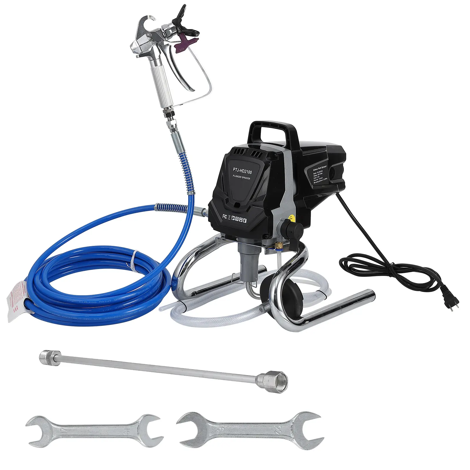Garvee 1010W Airless Paint Sprayer, 3000 PSI Electric Spray Tool - Thinning-Free - Low Overspray - 20" Extension Rod - For Interior/Exterior Walls, Fences & Furniture