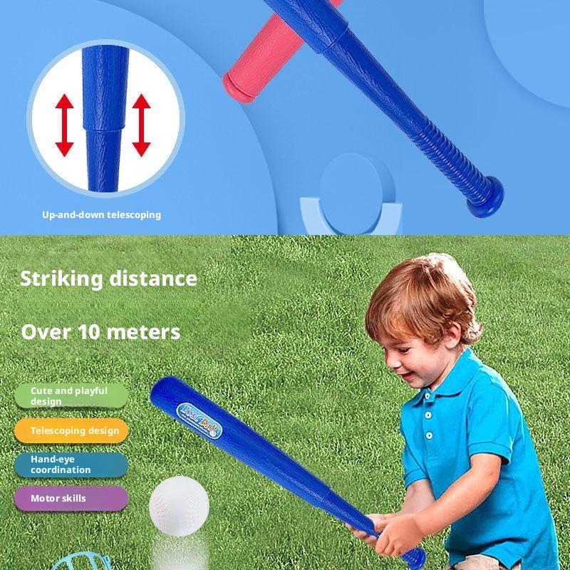 Fun Launcher Baseball Toy for Kids – Pop-Up Pitching Machine with Bat & 3 Balls – Outdoor Sports Game, Gift for Boys & Girls Ages 3-8,Children's foot-operated catapult baseball training machine, automatic baseball launcher for indoor and outdoor sports