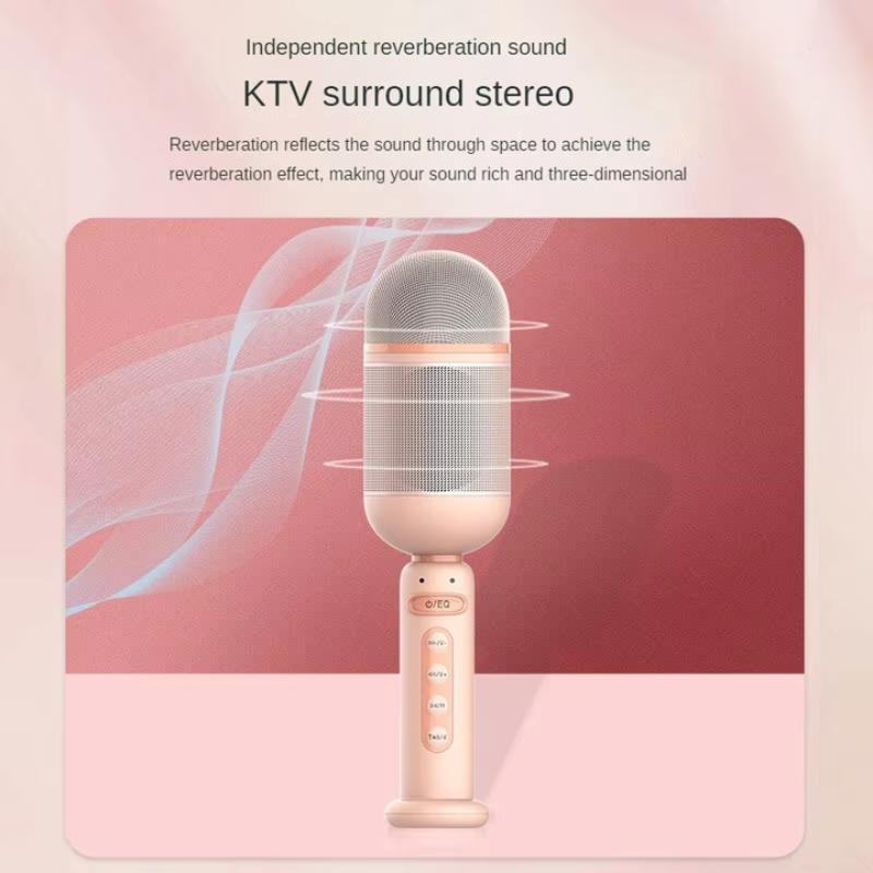 Portable Mini Karaoke Machine, Wireless Speaker with Wireless Microphone, Retro Sound System with Stereo Quality and Bass Boost, Perfect Gift for Boys and Girls