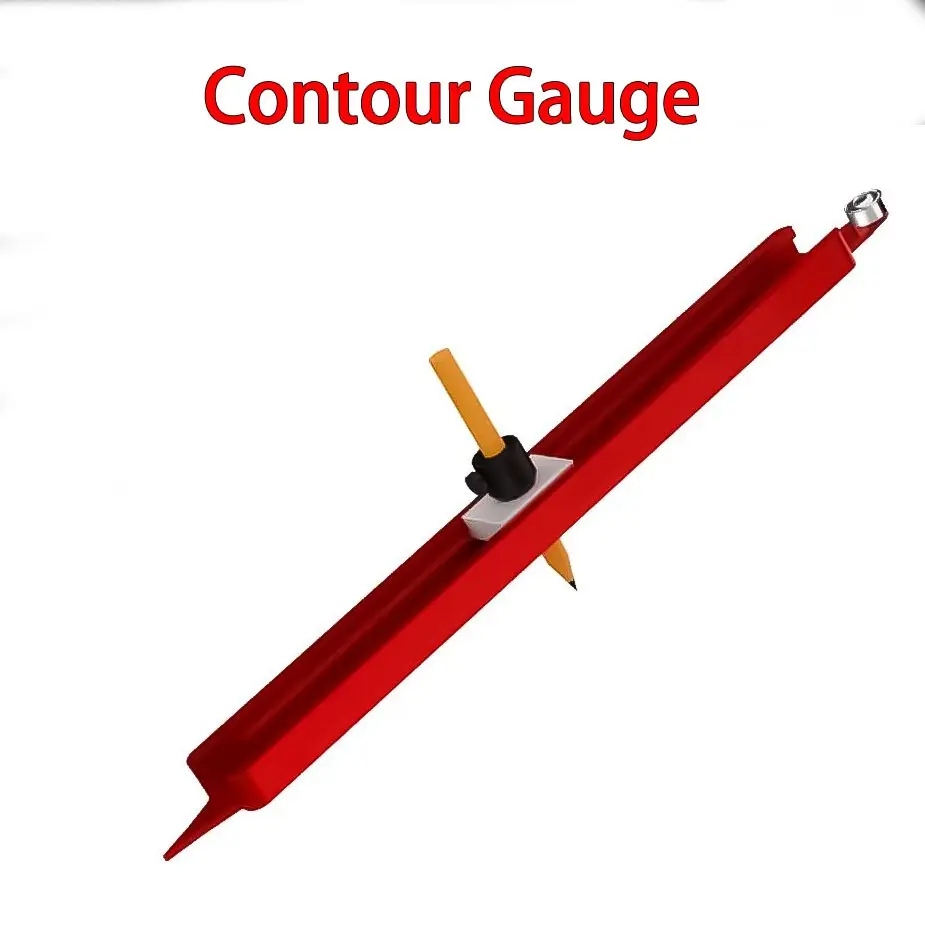 Aluminum Alloy Material Marker Tool, Measuring Marking Tool, Multi-Functional Woodworking Ruler with Pencil Slot, Ideal for Carpentry, Flooring, Construction, Measuring Tools