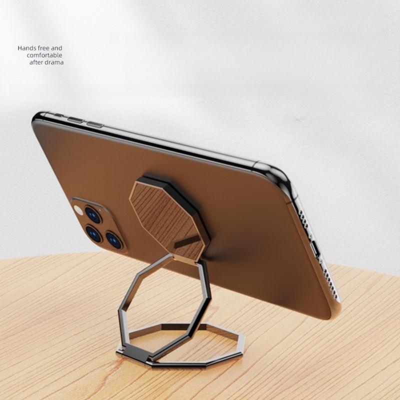 Valentine's Day Gift, Universal Phone Holder Made of Zinc Alloy, Ultra-Thin Foldable Ring Stand, Car and Desktop Mount, Top Convenience