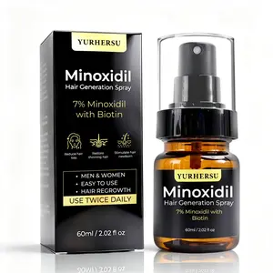 7% Minoxidil Topical Spray Unisex Hair Beard Eyebrow Care Mist, Easy Spraying Design Support Fuller Looking Hair Brows & Facial Hair, Boost Scalp Circulation Daily Routine Treatment For Men Women All Hair Types