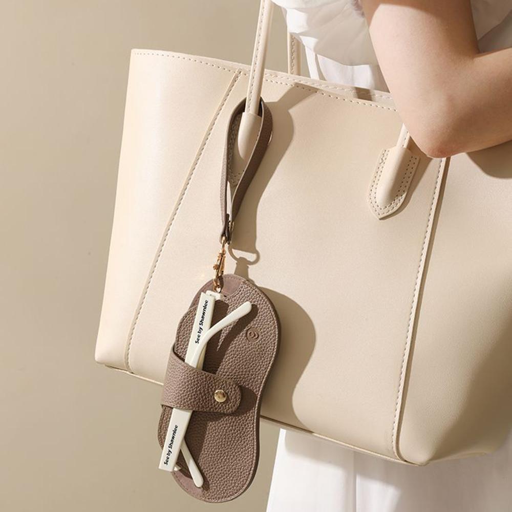 Soft Lychee Pattern PU Leather Glasses Bag Retro Sunglasses Case Portable Myopia Frame Case Simple Eyeglasses Eyewear Storage