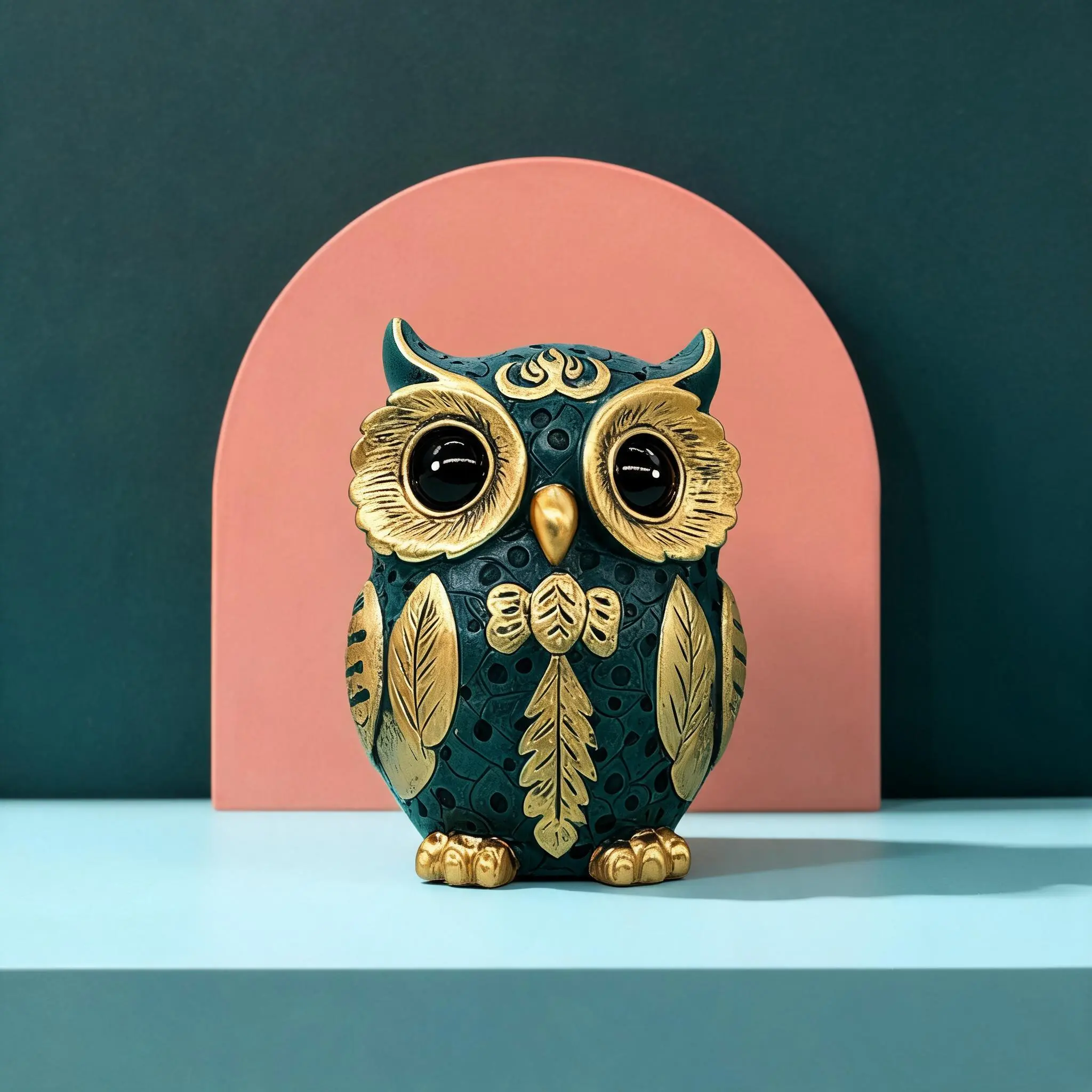 Cute Owl Resin Statue Figurine Decor, Vintage, Artistic Decorative Living Room Desktop Ornament, Home Bedroom Office Decoration, Gift Idea, Indoor Home Decoration, Decorative Figurines