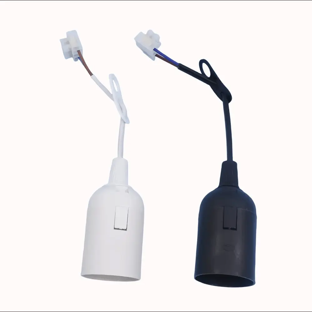 2-Pack E27 Screw-In Lamp Socket Box, &, Bulb Installation Protector, Rugged Wire-Connection Base, DIY or Replacement, Top-Tier Factory