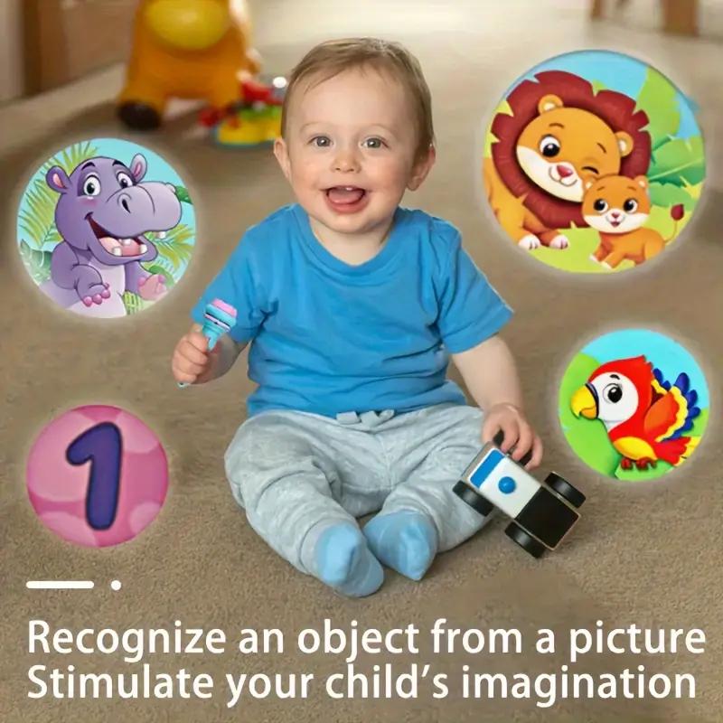 32-Pattern Projection Flashlight, Bedtime Educational Toy, Visual Learning Tools, Learning Machine, and Portable Storytelling Light, Multi-Pattern Animals Projector for Toddlers, Ideal Holiday and Back-to-School Gift