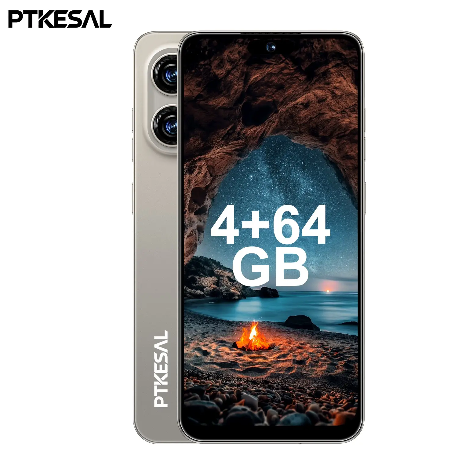Ptkesal-16 Pro Max Smartphone, 6.93-Inch Screen, 4GB+64GB RAM, Android 10, 4100mah Battery, Octa-Core Processor, Dual Sim, Face & Fingerprint Unlock