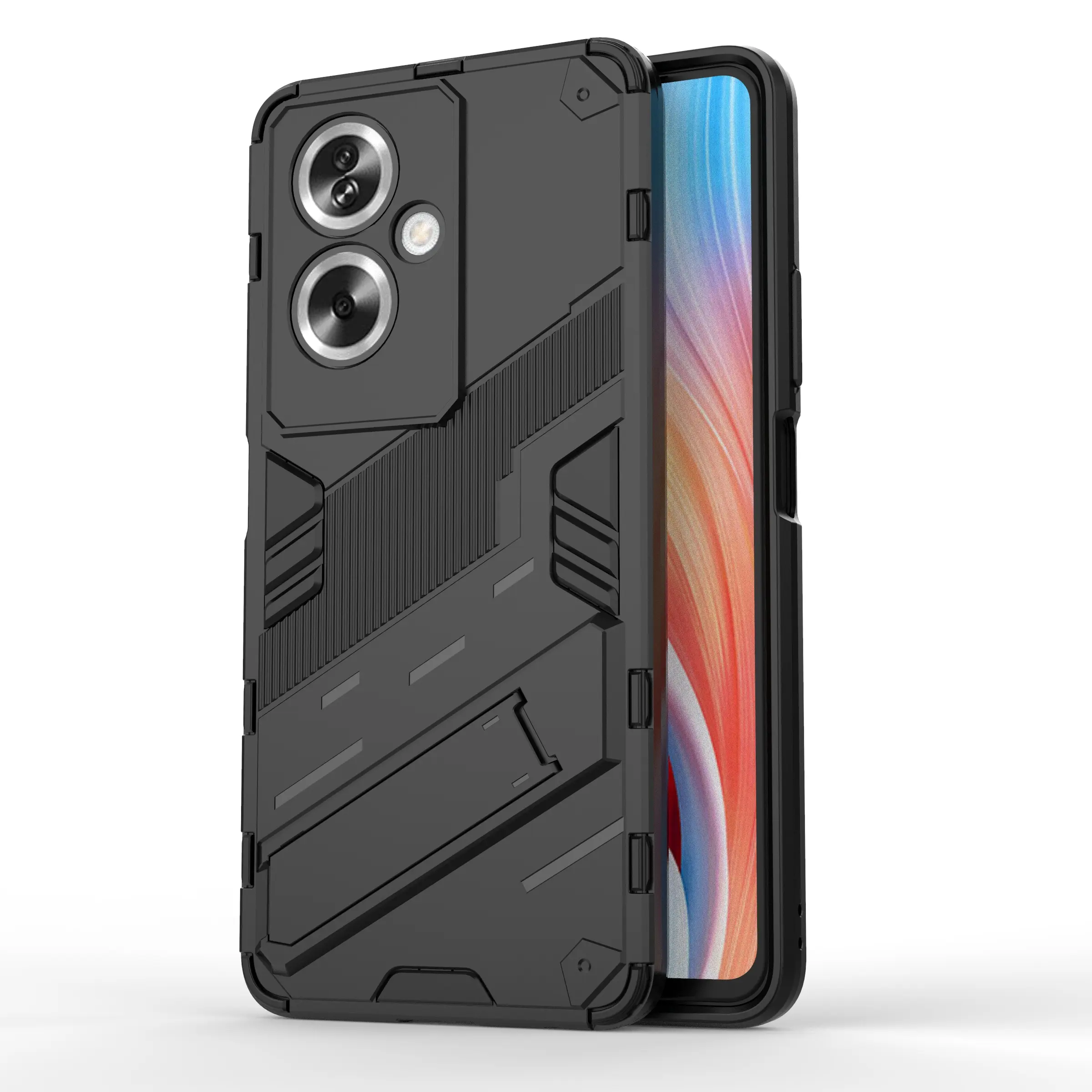 Case for OPPO A79/A2/OnePlus Nord N30 SE High-Strength Shockproof, Dual-Layer Durable Hidden Stand, Anti-Slip Pure Color for OPPO A79/A2/OnePlus Nord N30 SE Phone Case