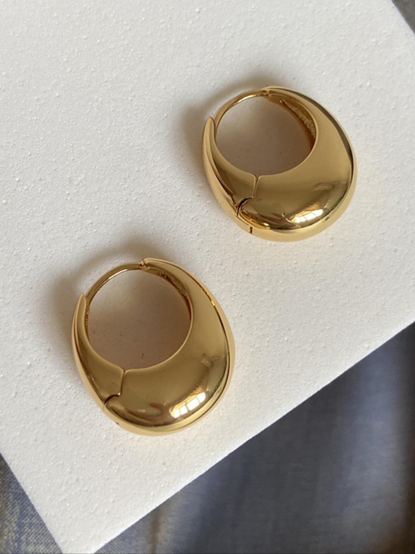 Women's Elegant irregular design Hoop Earrings, Exquisite Trendy Minimalist Hoop Earrings, Chic All-match Vintage Jewelry As Birthday Gift for Girlfriend, Hoop Earring Sets