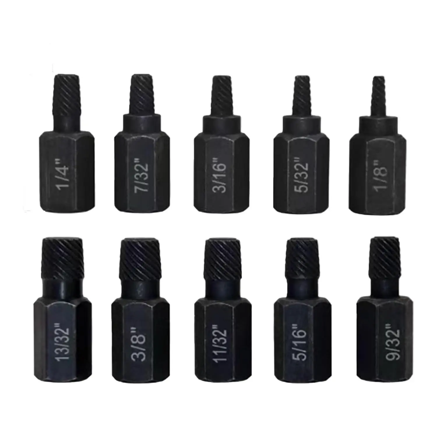 10pcs screw extractor kit, easy out, Anti-Thread Bolt Kit, Broken Screw Removal Tool Set, Thread Repair Equipment, Complete Extraction Kit for Damaged Screws