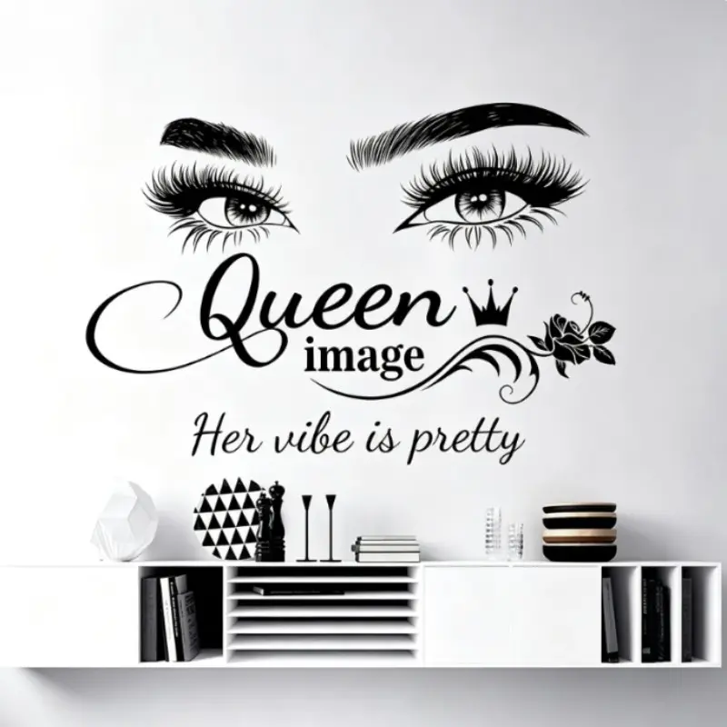 Light Luxury Queen Image Wall Sticker, Decorative Sticker for Living Room Sofa Background Wall, Self-Adhesive Creative Wall Mural for Bedroom Walls